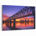 Twilight Bridge with City Lights - Reflective Urban Landscape