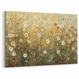 Earthy Abstract Floral Canvas - Serene Botanical Wall Decor
