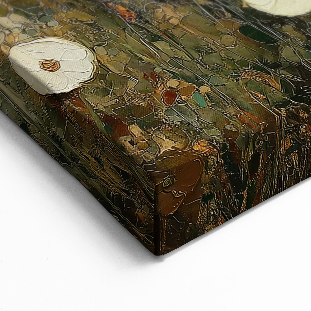 Earthy Abstract Floral Canvas - Serene Botanical Wall Decor