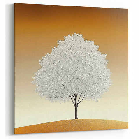 Elegant Tree Abstract Canvas - Minimalist Botanical Wall Art