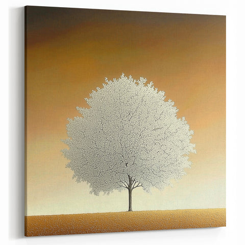Minimalist Tree Wall Art - Elegant Abstract Botanical Canvas
