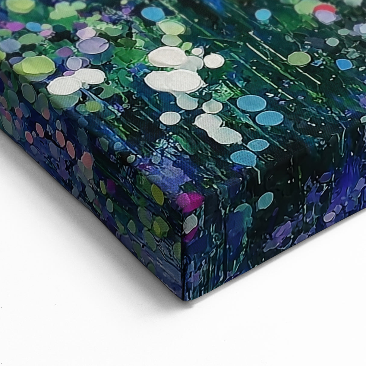 Serene Abstract Floral Canvas - Purple and Blue Meadow Art
