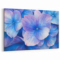 Elegant Hydrangea Abstract Art - Blue and Purple Floral Canvas