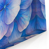 Elegant Hydrangea Abstract Art - Blue and Purple Floral Canvas