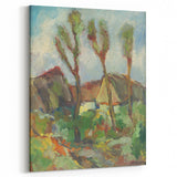 Modern Wall Art - Abstract Landscape with Vibrant Natural Hues
