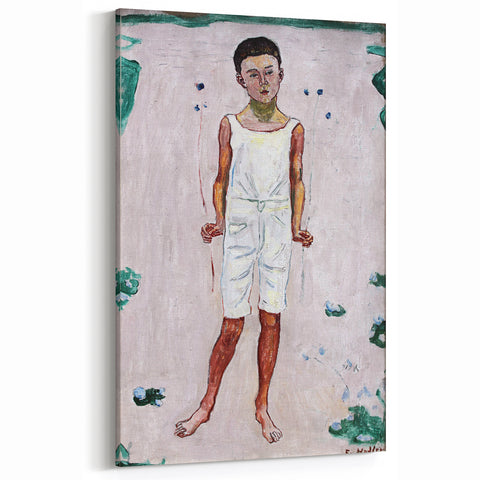 Modern Wall Art - Minimalist Childhood Portrait with Subtle Tones