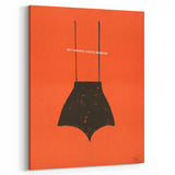 Modern Wall Art: Vintage Poster – Abstract Minimalism in Bold Orange