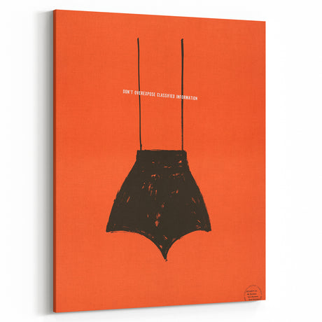 Modern Wall Art: Vintage Poster – Abstract Minimalism in Bold Orange