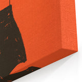 Modern Wall Art: Vintage Poster – Abstract Minimalism in Bold Orange