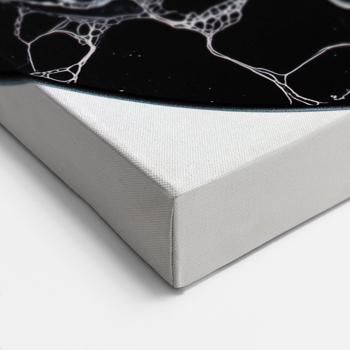 Circular Black and Blue Abstract Art - Geometric Wall Decor