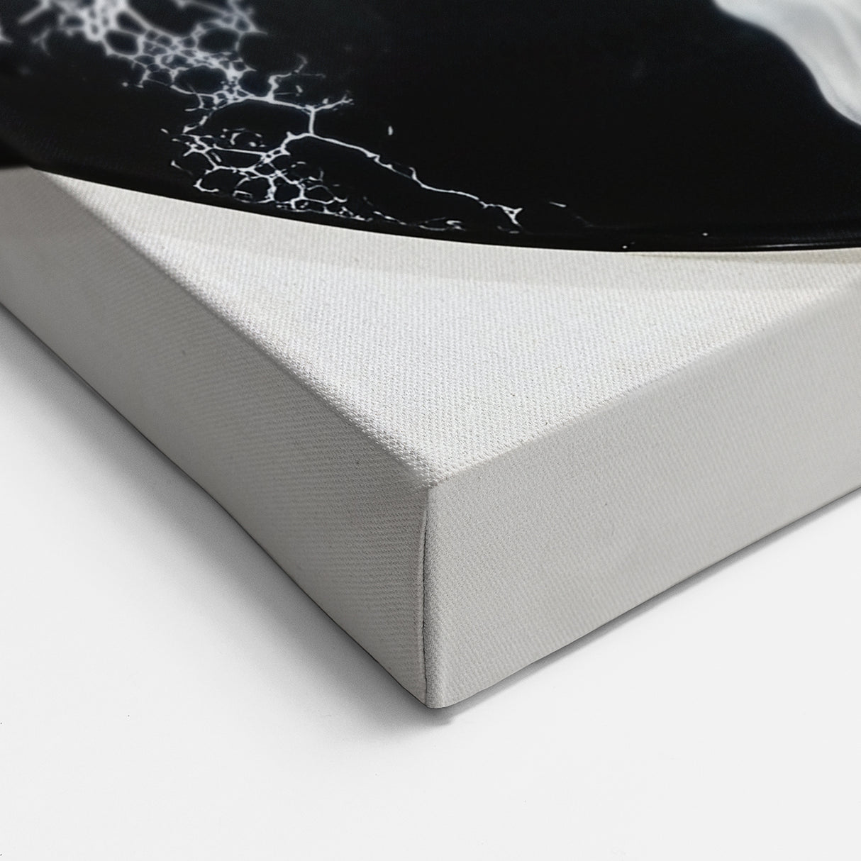 Abstract Oceanic Flow Design - Blue and Black Circular Wall Art