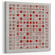 Red and Beige Geometric Squares - Modern Abstract Wall Art