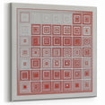 Red and White Geometric Squares - Abstract Modern Wall Art