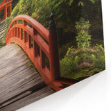 Japanese Garden Bridge with Pagoda - Serene Landscape Art