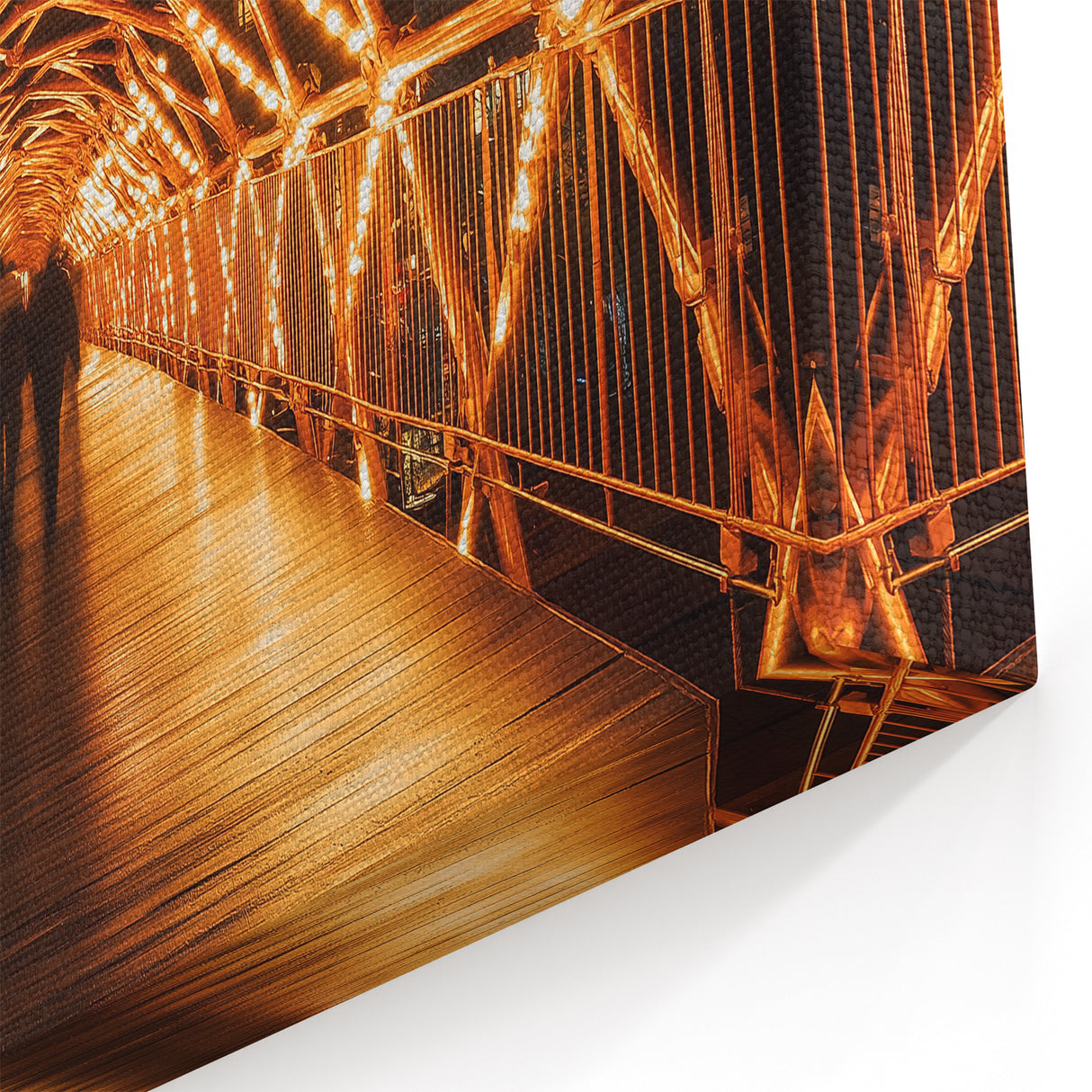 Bridge Photography Prints - Vibrant Night Walkway