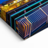 Scenic Bridge Art - Modern Green Illuminated Arch