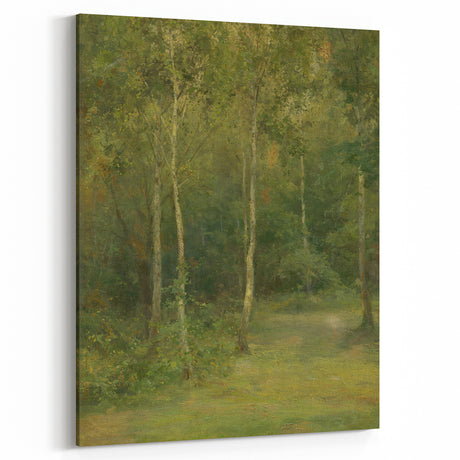 Modern Wall Art: Wooded Landscape with Birches – Serene Nature Scene