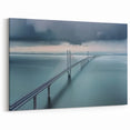 Elegant Bridge Photography Wall Art – Serene Ocean View