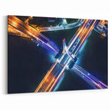 Vibrant Night Bridge Wall Art – Illuminated Cityscape