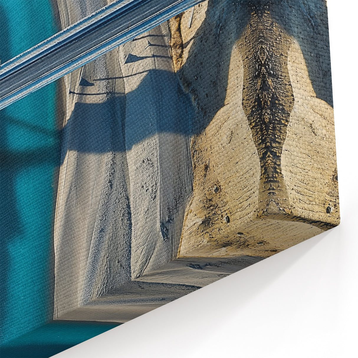 Scenic Aerial Bridge Wall Art – Serene River Landscape