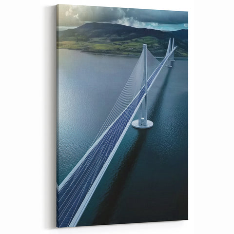 Bridge Paintings – Elegant Suspension Across Tranquil Waters