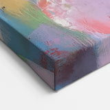 Energetic Abstract Circles in Red and Pastel Tones - Geometric Wall Art