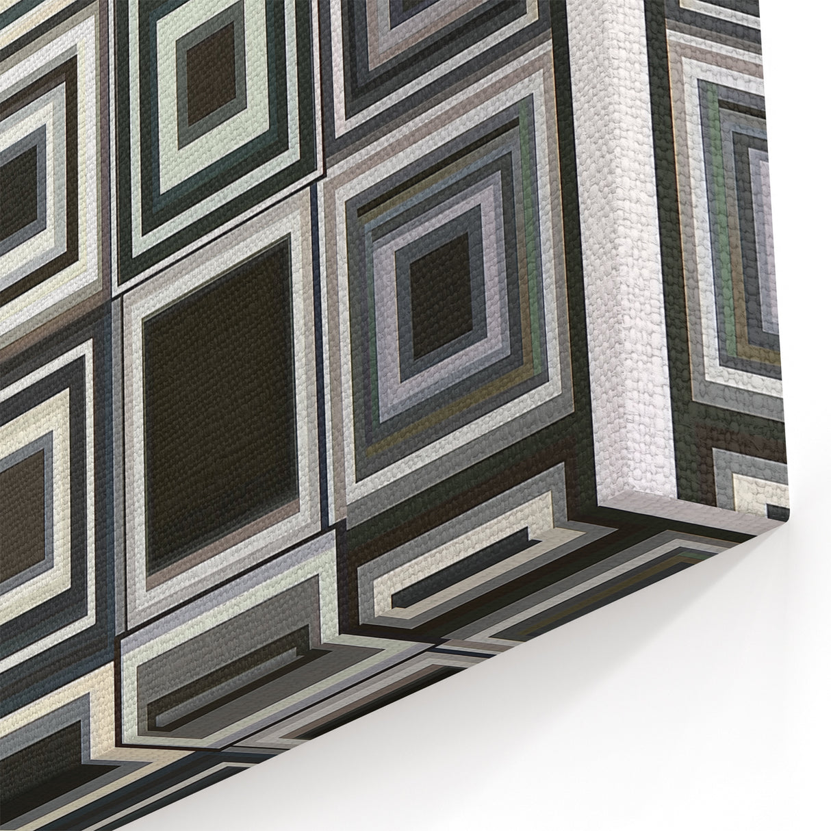 Abstract Geometric Square Grid Art - Modern Monochrome Patterns