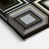 Abstract Geometric Square Grid Art - Modern Monochrome Patterns