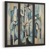 Modern Geometric Art Prints - Triptych Abstract Wall Art Decor
