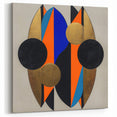 Modern Geometric Art Prints - Vibrant Abstract Shapes with Gold Accents
