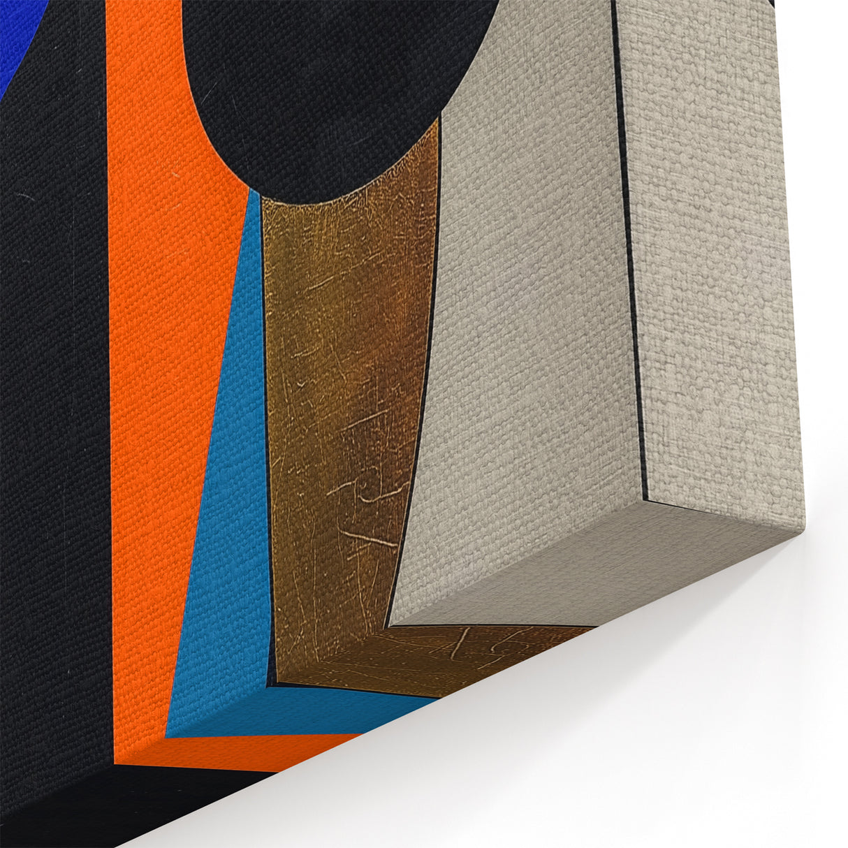 Modern Geometric Art Prints - Vibrant Abstract Shapes with Gold Accents