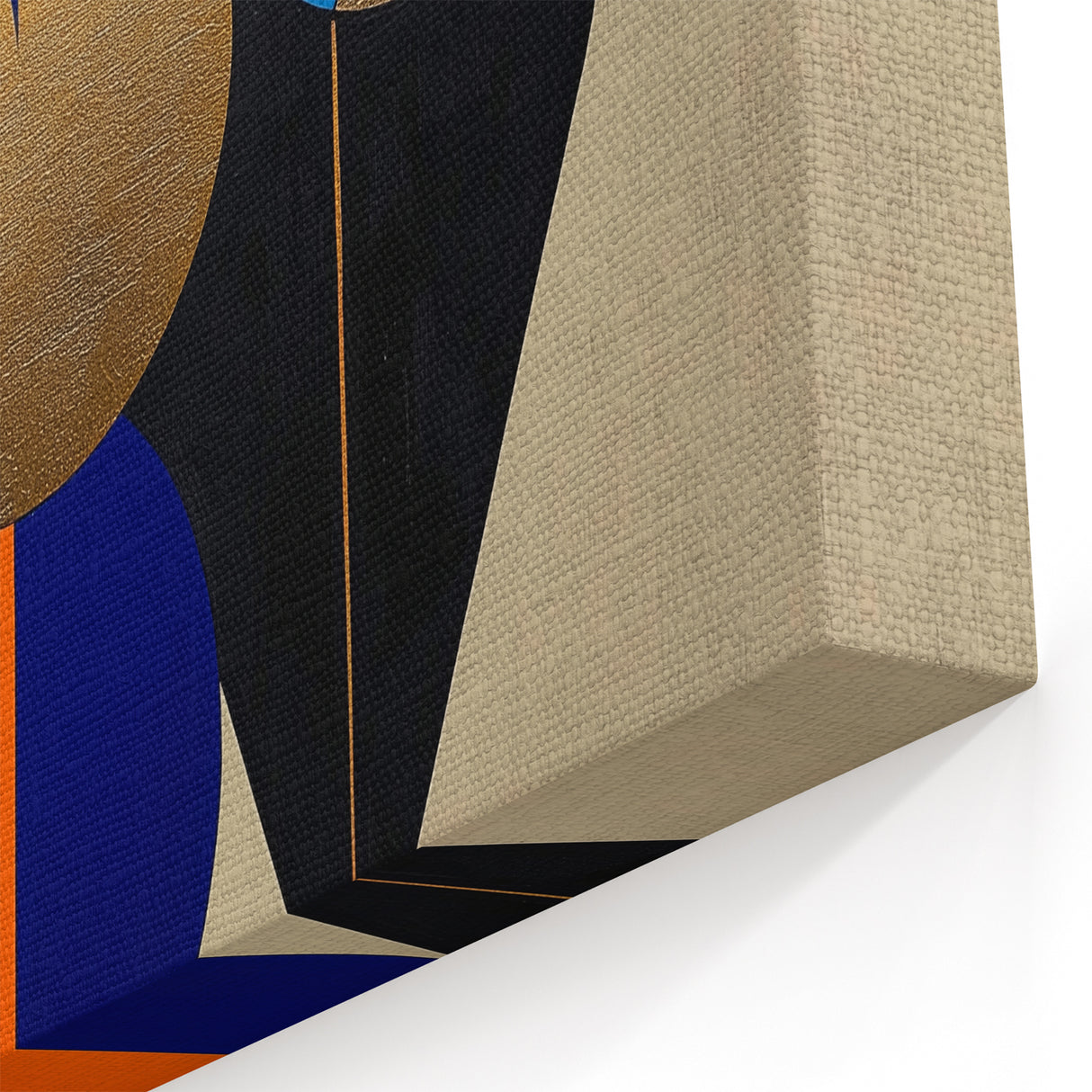 Geometric Wall Art Prints - Bold Abstract Design with Gold Highlights