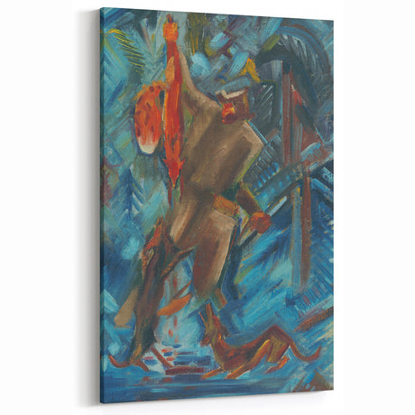 Expressionism Wall Art - Hunter with a Fox by Arnold Peter Weisz