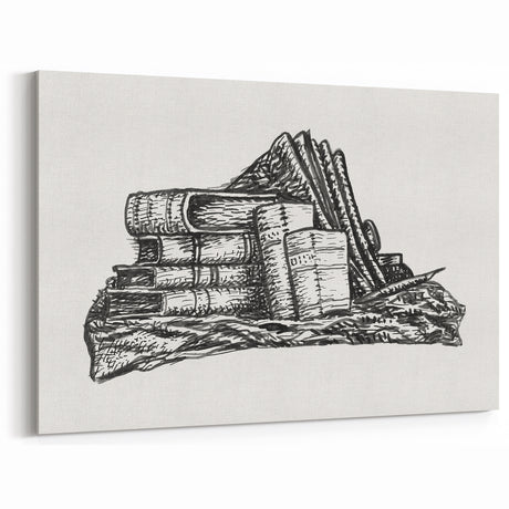 Expressionist Art - Stack of Books and Stationery by Leo Gestel