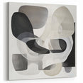 Contemporary Abstract Canvas - Geometric Wall Art in Neutral Shades