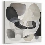 Contemporary Abstract Canvas - Geometric Wall Art in Neutral Shades