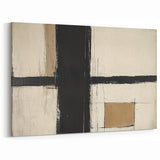 Contemporary Abstract Canvas - Minimalist Geometric Wall Art in Neutrals