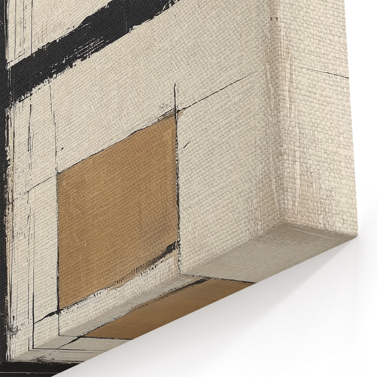 Contemporary Abstract Canvas - Minimalist Geometric Wall Art in Neutrals