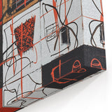 Abstract Geometric Wall Art - Bold Contemporary Art in Red and Black