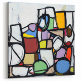 Geometric Art Decor - Vibrant Abstract Wall Art with Bold Shapes