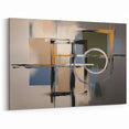 Contemporary Abstract Canvas - Geometric Wall Art in Neutral Tones