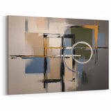 Contemporary Abstract Canvas - Geometric Wall Art in Neutral Tones