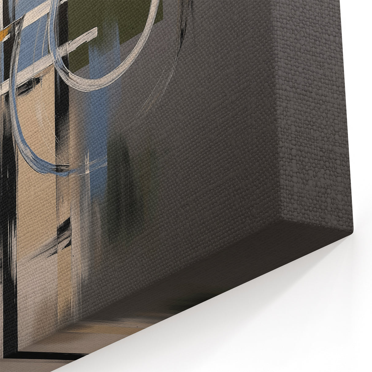 Contemporary Abstract Canvas - Geometric Wall Art in Neutral Tones