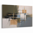 Geometric Abstract Wall Art - Neutral Modern Design with Circular Shapes
