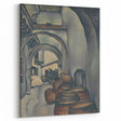 Expressionist Art of Barrel-Laden Courtyard - Abstract Expressionism Print