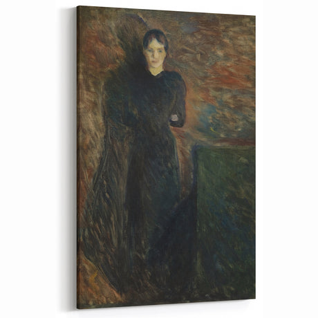 Expressionist Wall Art - Lady in Black by Edvard Munch