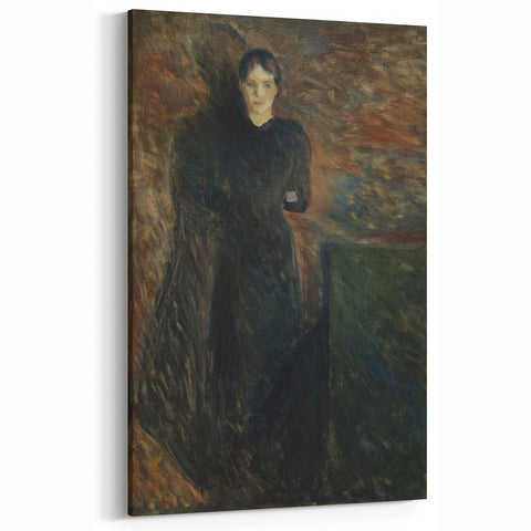 Expressionist Wall Art - Lady in Black by Edvard Munch