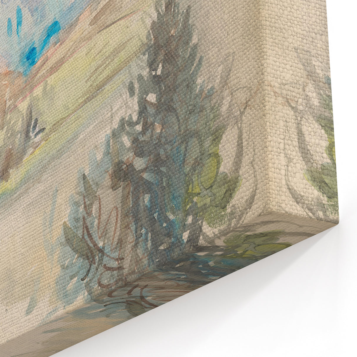 Light Expressionist Landscape - Abstract Watercolor Wall Art Decor