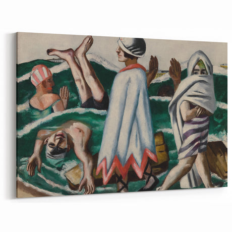 Max Beckmann's Expressionist Beach Scene - Vibrant Wall Art Decor