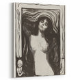 Edvard Munch's Madonna - Iconic Black and White Expressionist Print